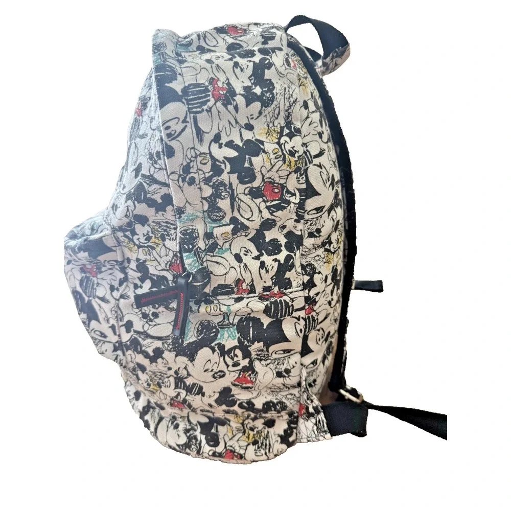 Disneyland Paris Mickey Mouse Official Backpack EuroDisney Black & White Canvas